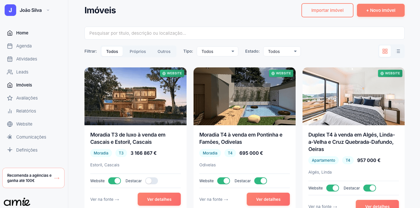 Screenshot: imóveis